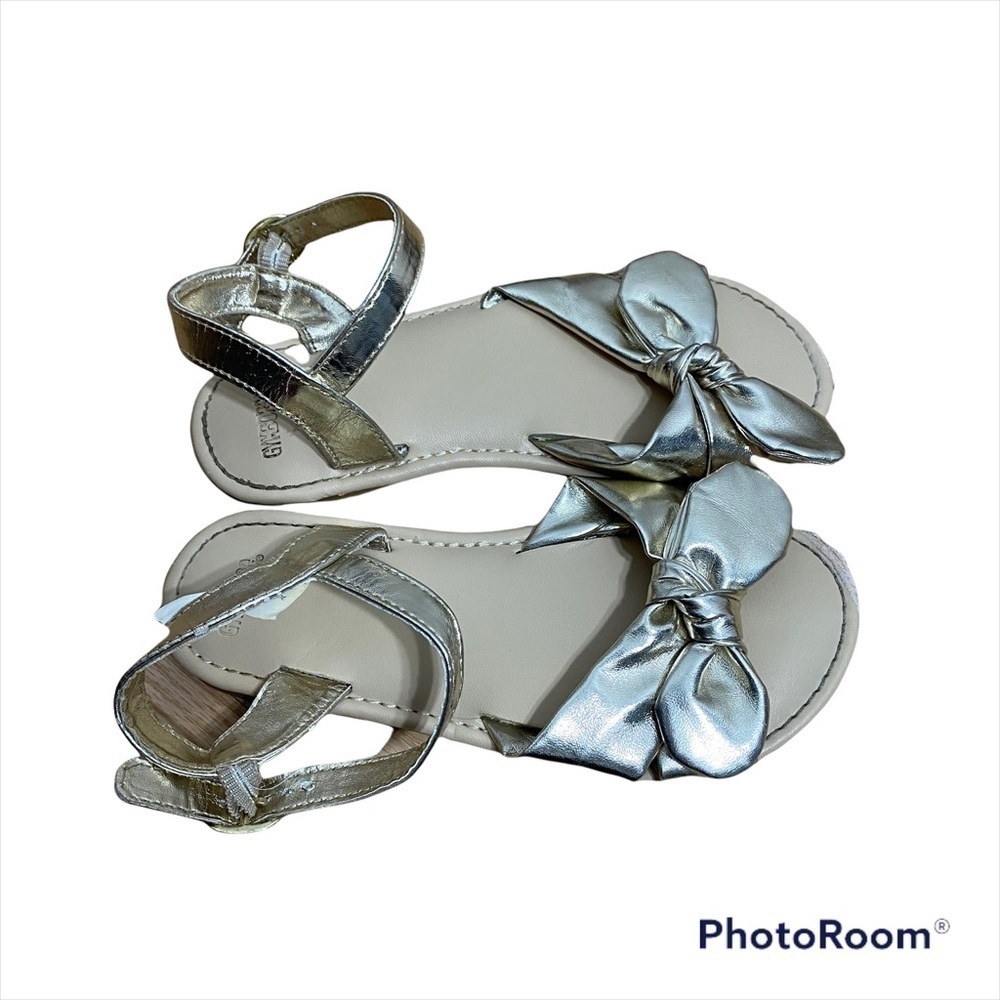 Gymboree Gold Knot Bow Sandals Sz 12 Girls Toddler